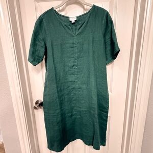 J. Jill Dress | PureJill Garment Dyed Linen Dress - XS